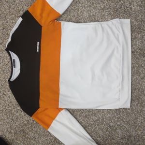 Shein black/orange/white large sweatshirt